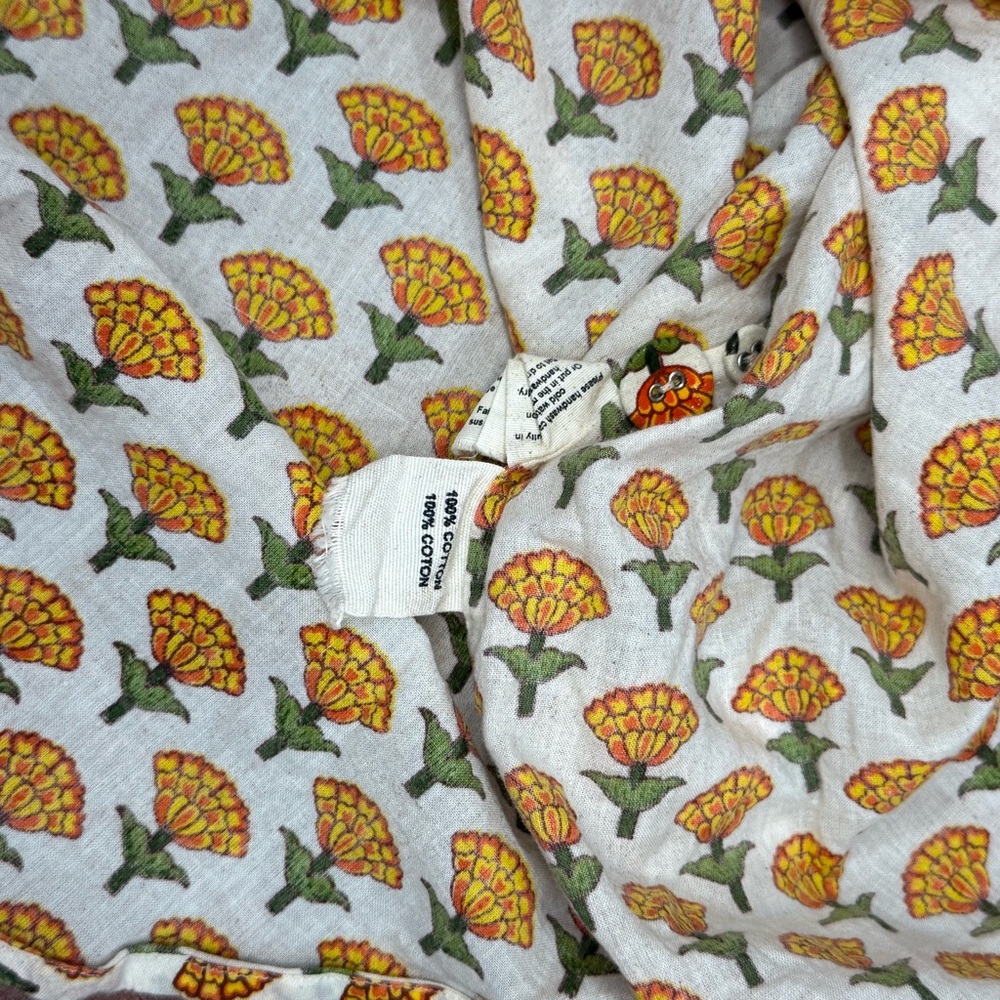 ISH Orange Floral Women's Blouse - Picture 6 of 7